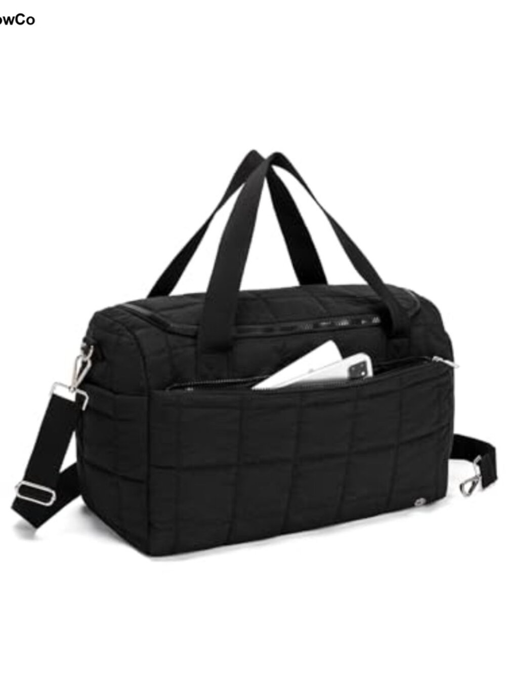 Quilted Travel Duffle Bag Women Weekender Overnight Carry-On Gym